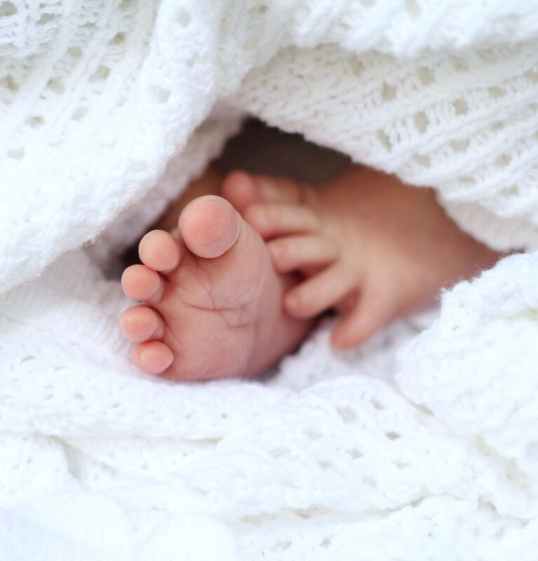 Baby feet in blanket