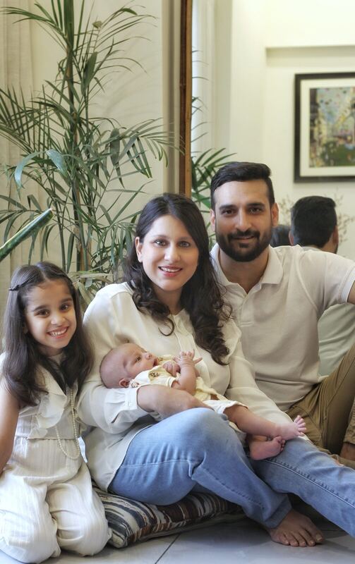 Family with newborn