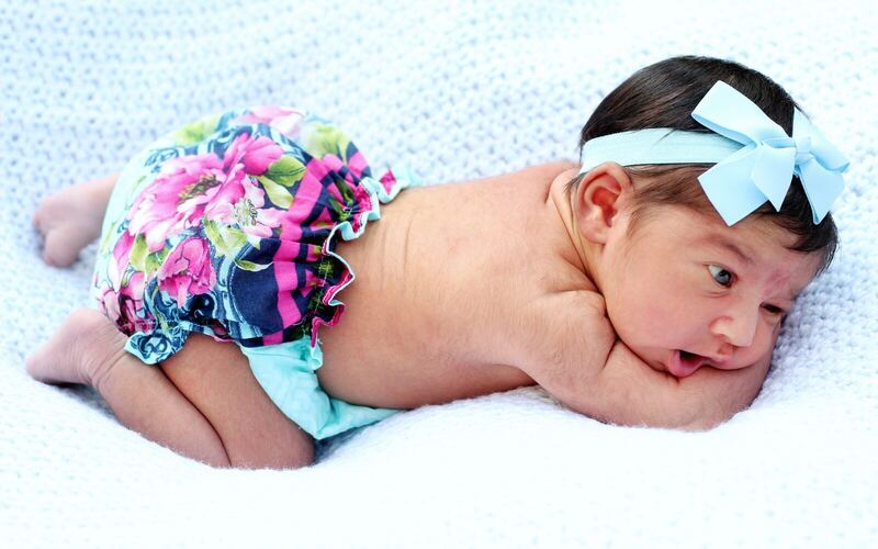 Newborn in floral